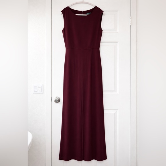 Eileen Fisher Cassis Faux Wrap Cropped Jumpsuit – Merlot – Small - Picture 2 of 3